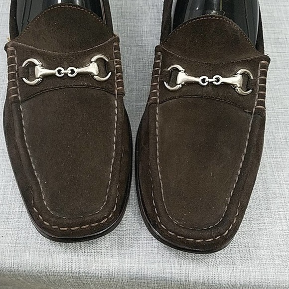 Loake brown suede horse bit loafer slip-on men\'s 9.5 main image 5